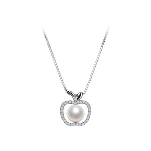 Fashion Mother's Day Apple Pendant with Fashion Pearl and Necklace