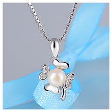 Load image into Gallery viewer, 925 Sterling Silver Mother&#39;s Day Clover Fashion Pearl Pendant with Necklace