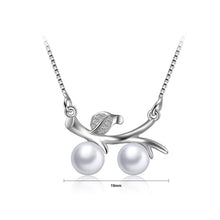 Load image into Gallery viewer, 925 Sterling Silver Mother&#39;s Day Leaf Freshwater Pearl Necklace