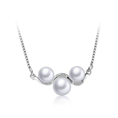 925 Sterling Silver Mother's Day Freshwater Pearl Necklace