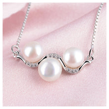 Load image into Gallery viewer, 925 Sterling Silver Mother&#39;s Day Freshwater Pearl Necklace