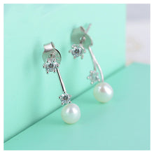 Load image into Gallery viewer, 925 Sterling Silver Mother&#39;s Day Fashion Pearl Earrings