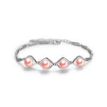 Load image into Gallery viewer, 925 Sterling Silver Mother&#39;s Day Pink Freshwater Pearl Bracelet