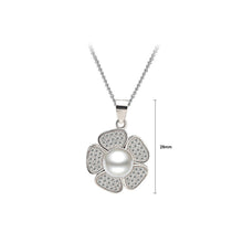 Load image into Gallery viewer, 925 Sterling Silver Flower Freshwater Pearl Pendant with Necklace