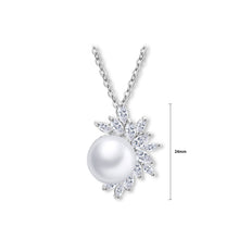 Load image into Gallery viewer, Simple Freshwater Pearl Pendant with Austrian Element Crystal and Necklace