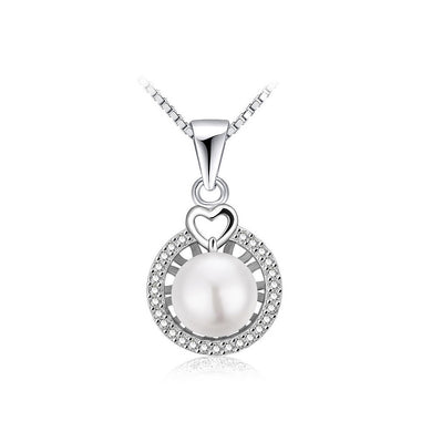 925 Sterling Silver Freshwater Pearl Pendant with Necklace