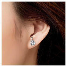 Load image into Gallery viewer, 925 Sterling Silver Star Crown Stud Earrings with Cubic Zircon