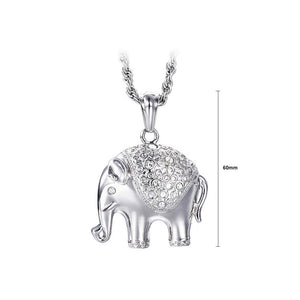 Fashion Elephant Titanium Steel Pendant with Necklace