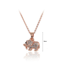 Load image into Gallery viewer, Cute Elephant Pendant with Austrian Element Crystal and Necklace