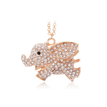 Load image into Gallery viewer, Fashion Elephant Pendant with Austrian Element Crystal and Necklace