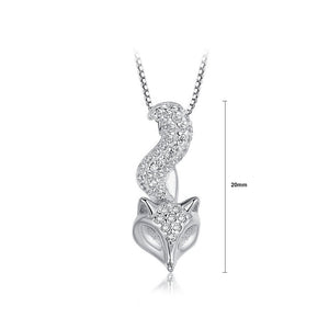 925 Sterling Silver Fox Pendant with Necklace