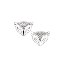 Load image into Gallery viewer, 925 Sterling Silver Fox Stud Earrings