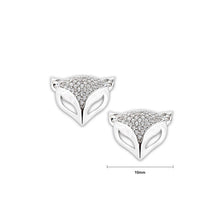 Load image into Gallery viewer, 925 Sterling Silver Fox Stud Earrings