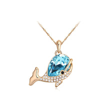 Load image into Gallery viewer, Fashion Dolphin Pendant with Austrian Element Crystal and Necklace