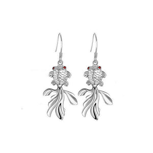 925 Sterling Silver Goldfish Earrings