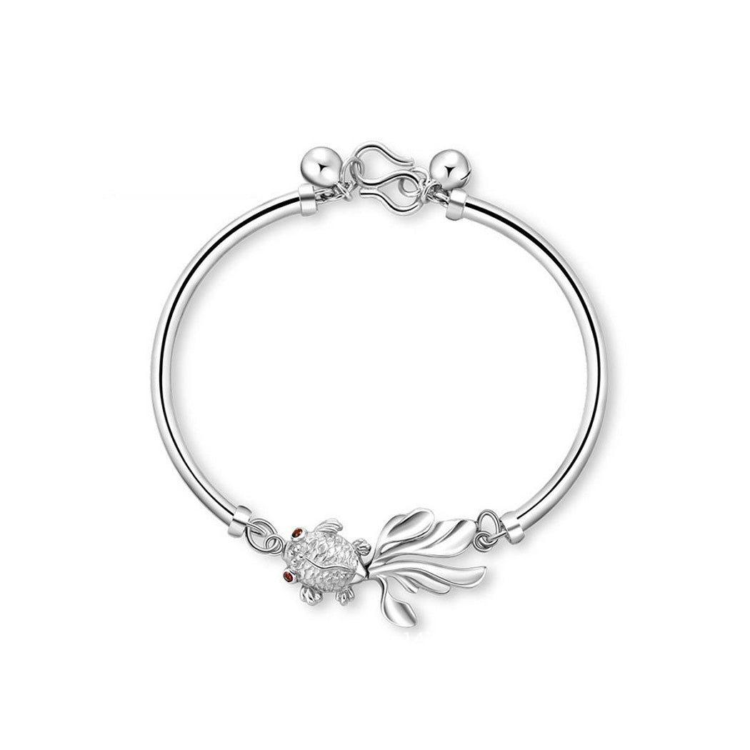 925 Sterling Silver Goldfish Bracelet