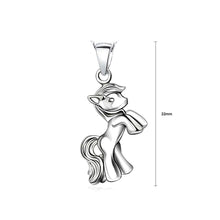 Load image into Gallery viewer, 925 Sterling Silver Pony Pendant with Necklace