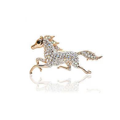 Pony Brooch with Austrian Element Crystal
