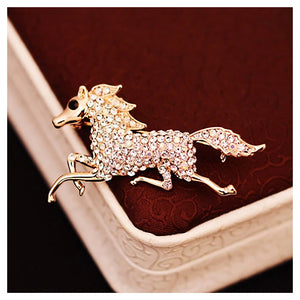 Pony Brooch with Austrian Element Crystal