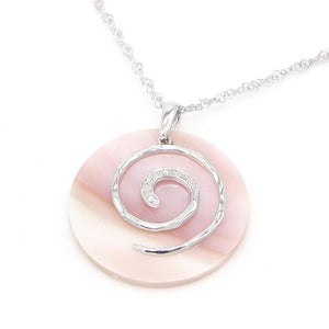 925 Sterling Silver Mother of Pearl Pendant with necklace