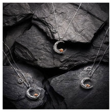Load image into Gallery viewer, 925 Sterling Silver Rose on the Moon Pendant with horoscope necklace - Scorpio