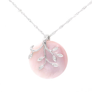 925 Sterling Silver Life of Origin Mother of Pearl Pendant with necklace