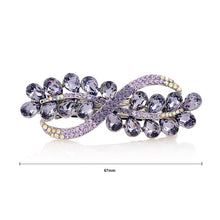 Load image into Gallery viewer, Hair Clip with Purple Austrian Element Crystal