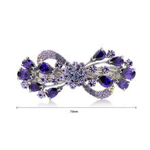 Load image into Gallery viewer, Elegant Flower Hairpin with Purple Austrian Element Crystal
