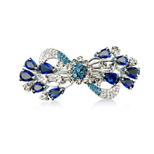 Load image into Gallery viewer, Elegant Hairpin with Blue Austrian Element Crystal