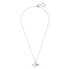 Load image into Gallery viewer, 925 Sterling Silver Sagittarius Pendant with Red Austrian Element Crystal and Necklace