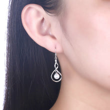 Load image into Gallery viewer, Simple 925 Sterling Silver 8 Word Pearl Earrings