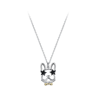 925 Sterling Silver Dog Pendant with Necklace