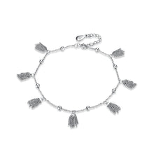 Load image into Gallery viewer, 925 Sterling Silver Feather Anklet