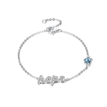 Load image into Gallery viewer, 925 Sterling Silver Alphabet Bracelet with Austrian Element Crystal - Glamorousky