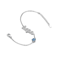 Load image into Gallery viewer, 925 Sterling Silver Alphabet Bracelet with Austrian Element Crystal - Glamorousky