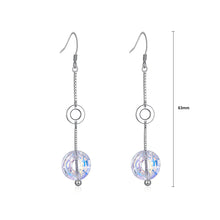 Load image into Gallery viewer, 925 Sterling Silver Long Earrings with Austrian Element Crystal