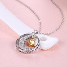 Load image into Gallery viewer, 925 Sterling Silver Moon Pendant with White Austrian Element Crystal and Necklace
