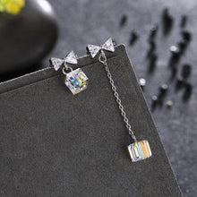 Load image into Gallery viewer, 925 Sterling Silver Bow Earrings with Austrian Element Crystal - Glamorousky