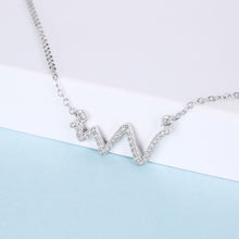 Load image into Gallery viewer, 925 Sterling Silver Lightning Necklace with Austrian Element Crystal