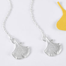 Load image into Gallery viewer, 925 Sterling Silver Ginkgo Leaf Earrings