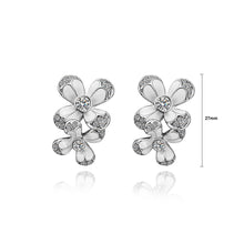 Load image into Gallery viewer, Fashion Flower Stud Earrings with Austrian Element Crystal