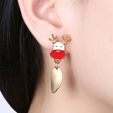 Load image into Gallery viewer, Fashion Christmas Tree and Elk Asymmetric Earrings