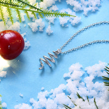 Load image into Gallery viewer, Christmas Tree Pendant with White Austrian Element Crystal and Necklace