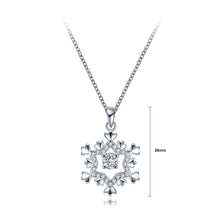 Load image into Gallery viewer, Sparkling Snowflake Pendant with Cubic Zircon and Necklace