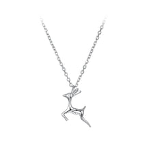 Load image into Gallery viewer, 925 Sterling Silver Deer Pendant with Necklace