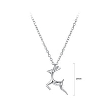Load image into Gallery viewer, 925 Sterling Silver Deer Pendant with Necklace