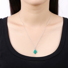 Load image into Gallery viewer, Green Christmas Tree Pendant with Necklace