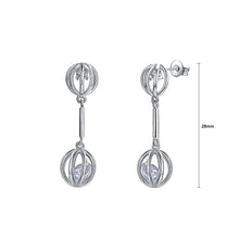 Load image into Gallery viewer, 925 Sterling Silver Lantern Earrings with Austrian Element Crystal