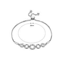 Load image into Gallery viewer, 925 Sterling Silver Simple Ring Bracelet with Austrian Element Crystal
