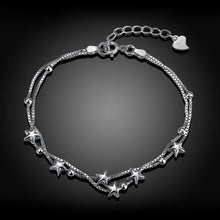 Load image into Gallery viewer, 925 Sterling Silver Double Star Bracelet